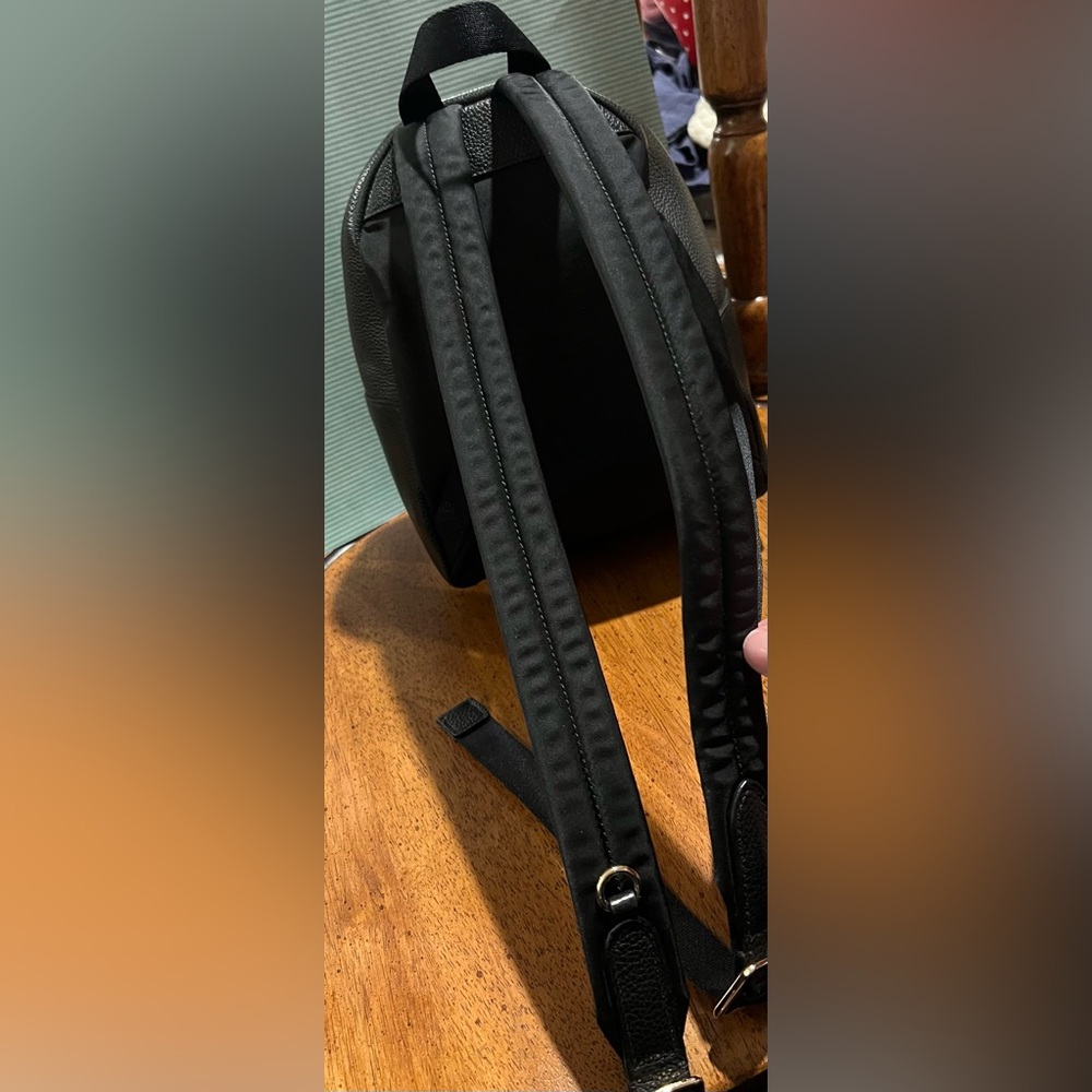 Coach Charlie Mini Backpack Black Pebbled Leather Bag - Picture 6 of 14